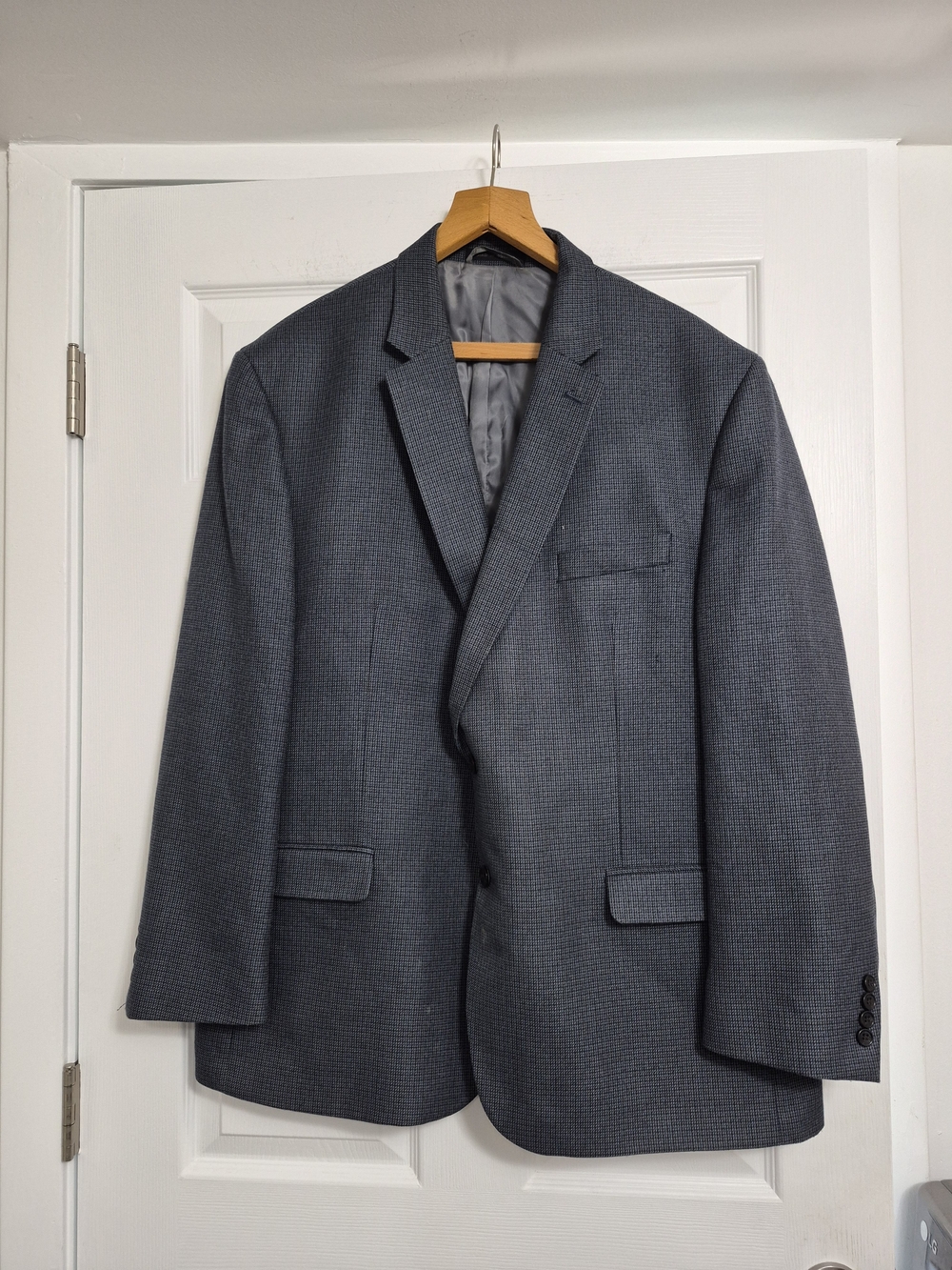 Vintage Blue-Grey Patterned Men's Sport Coat
